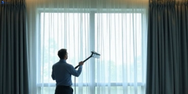 Commercial curtain stain removal service mons hotels offices restaurants